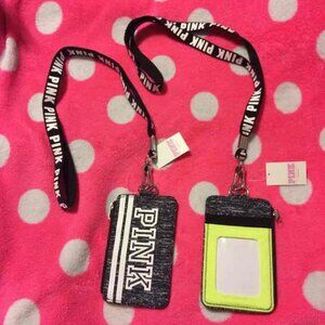 VS PINK Lanyard & ID Holder NWT